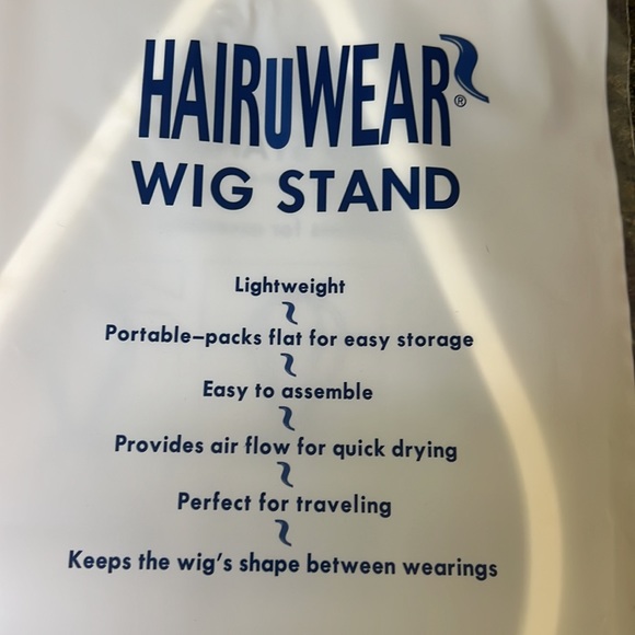 Wig stand , brush, and wig cap. - Picture 4 of 10